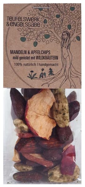 Bio Mandel & Apfelchips mit Wildkräutern 43g