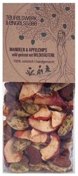Bio Mandel & Apfelchips mit Wildkräutern 125g